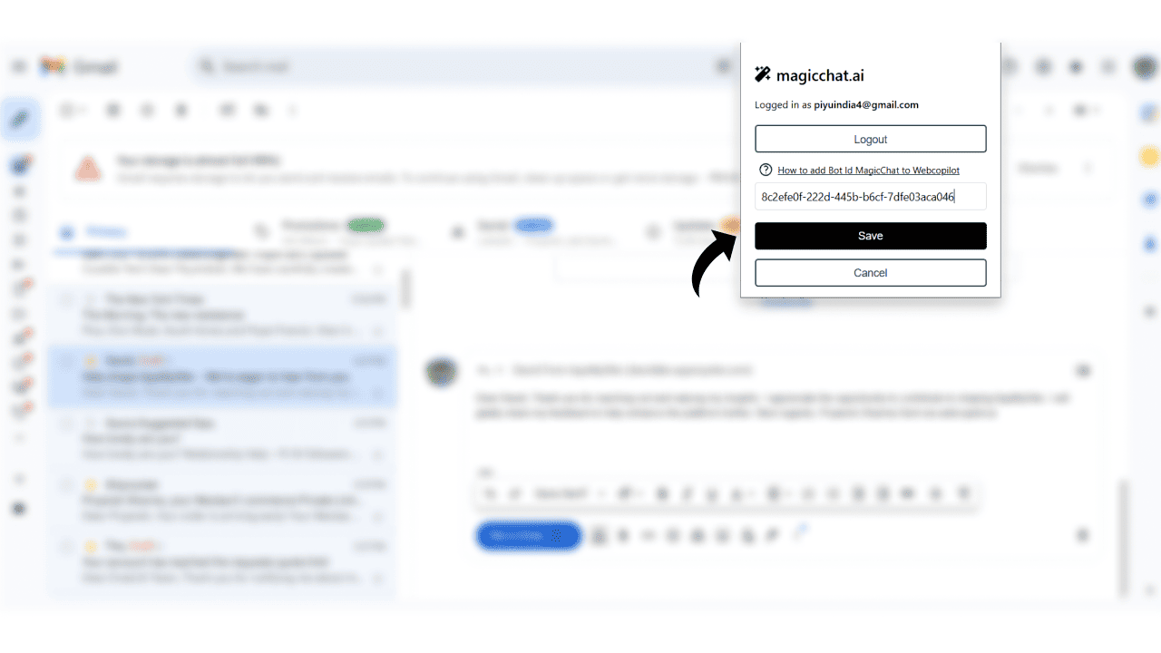 Step 5 - Add Bot ID to Your MagicChat Extension